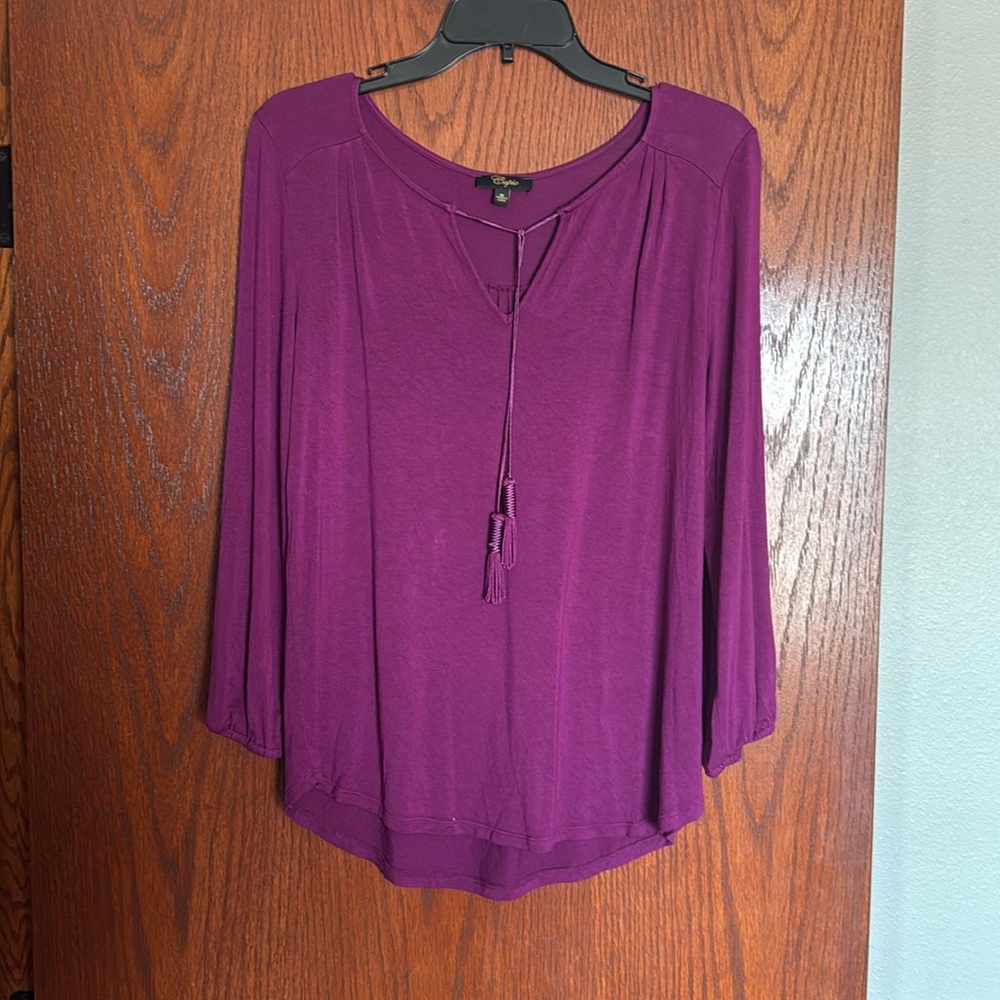 EUC Cupio Purple Long sleeve Shirt